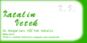 katalin vetek business card